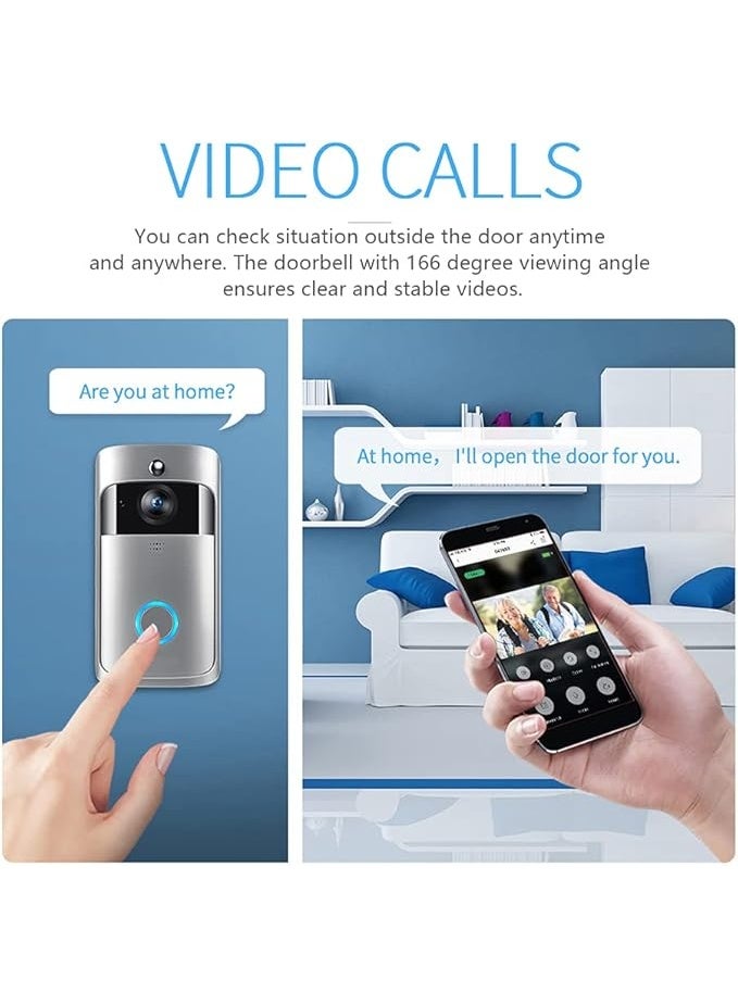 Wireless Video Doorbell – Smart Wi-Fi Bell with Two-Way Audio – Ideal for Daily Home Use - Image 2