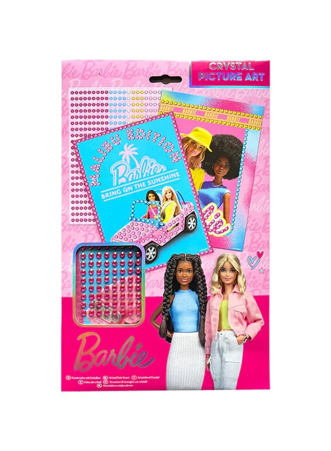 RMS Barbie Crystal Picture Art Kit – Sparkling DIY Diamond Style Craft Activity Set for Kids, Creative Mosaic Art Toy - Image 1