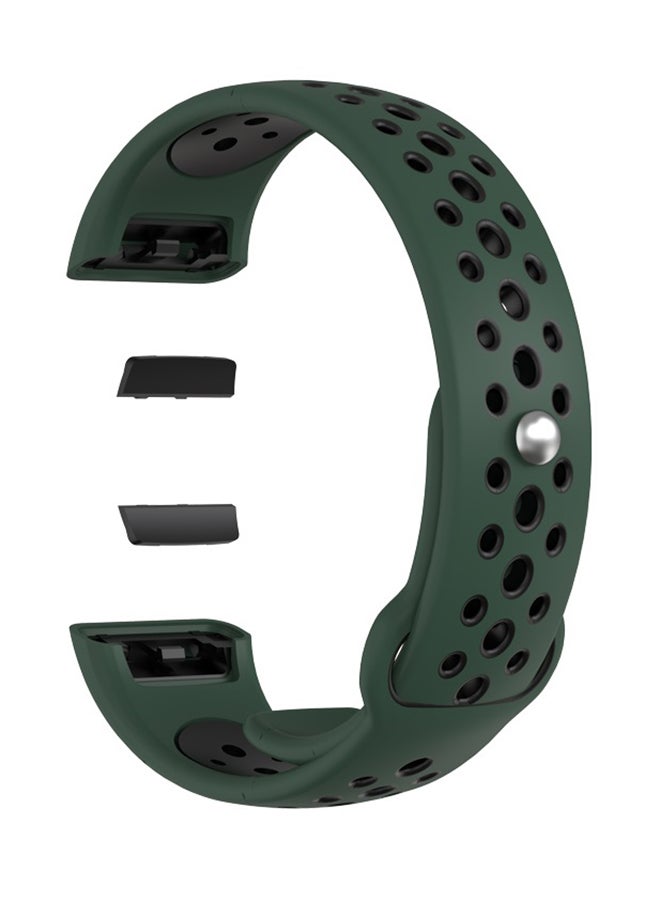 Replacement Strap For Huawei Band 6 Green/Black - Image 1