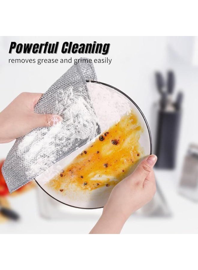 ليفة تنظيف شبكية سلكية (3 قطع) - غير قابلة للخدش، متعددة الاستخدام - Image 3