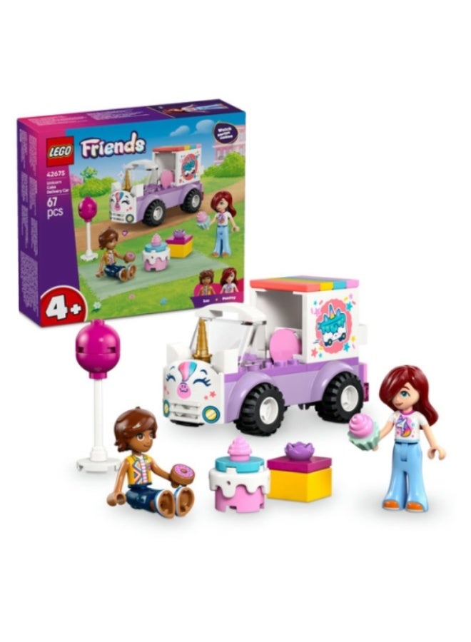 LEGO Unicorn Cake Delivery Car Building Set - Image 1