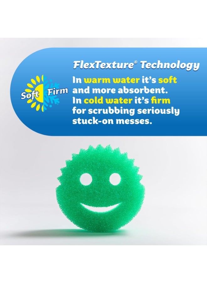Scrub Daddy Scrub Daddy Color Sponges - Scratch-Free Multipurpose Dish Sponges for Kitchen, Bathroom & Household Cleaning - Made with BPA-Free Polymer Foam (3 Count) - Image 2