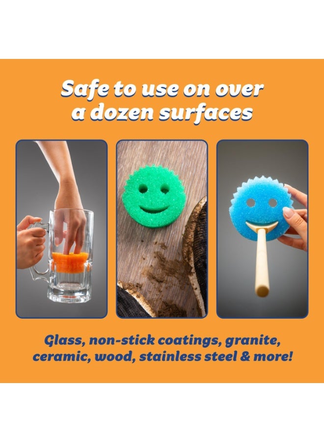 Scrub Daddy Scrub Daddy Color Sponges - Scratch-Free Multipurpose Dish Sponges for Kitchen, Bathroom & Household Cleaning - Made with BPA-Free Polymer Foam (3 Count) - Image 4