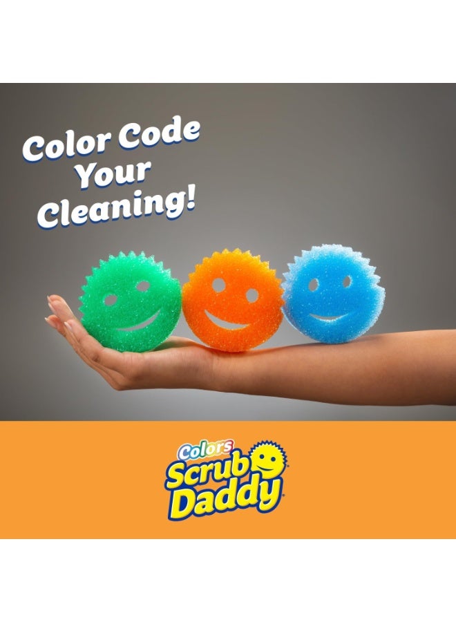 Scrub Daddy Scrub Daddy Color Sponges - Scratch-Free Multipurpose Dish Sponges for Kitchen, Bathroom & Household Cleaning - Made with BPA-Free Polymer Foam (3 Count) - Image 3