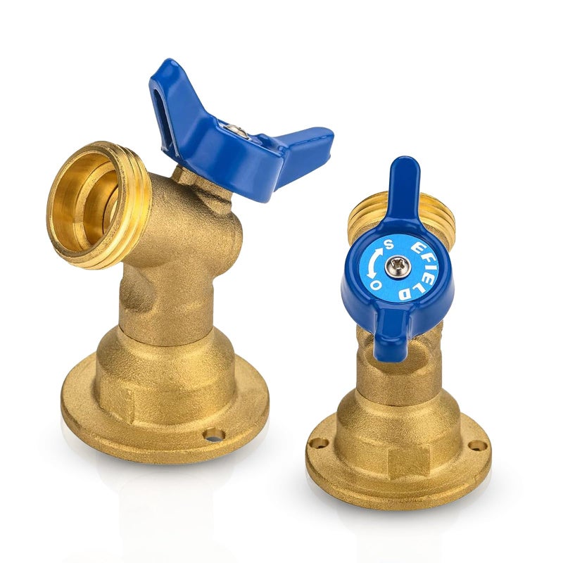 HeSun 2Pack HeSun Brass Sillcock Hose Bibb Valve 12 Female NPT Inlet x 34 Male Hose Thread GHT Outlet 14 Turn Blue Outdoor FaucetValveSILLCOCK0512 - Image 2