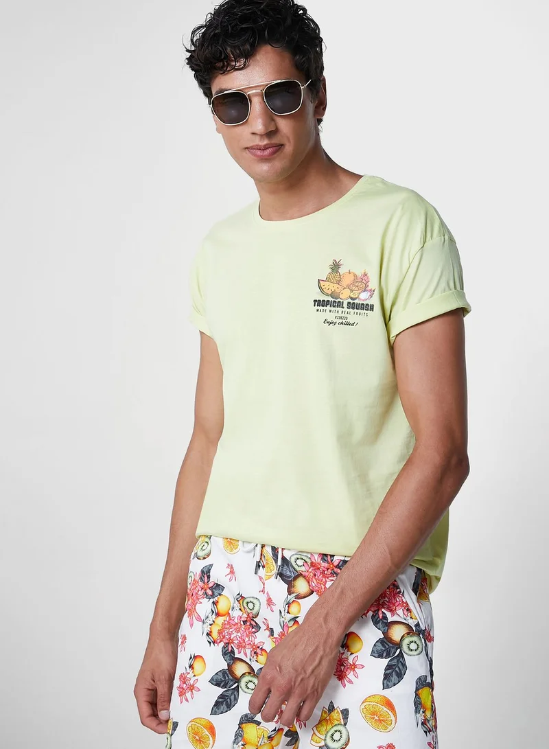 Koovs Koovs Resort Print T Shirt