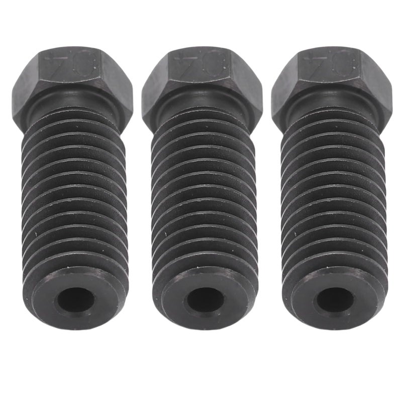 3D Printer Nozzle 0 4mm Hardened Steel 3 Pack M6 Thread For PLA ABS PETG - Image 2
