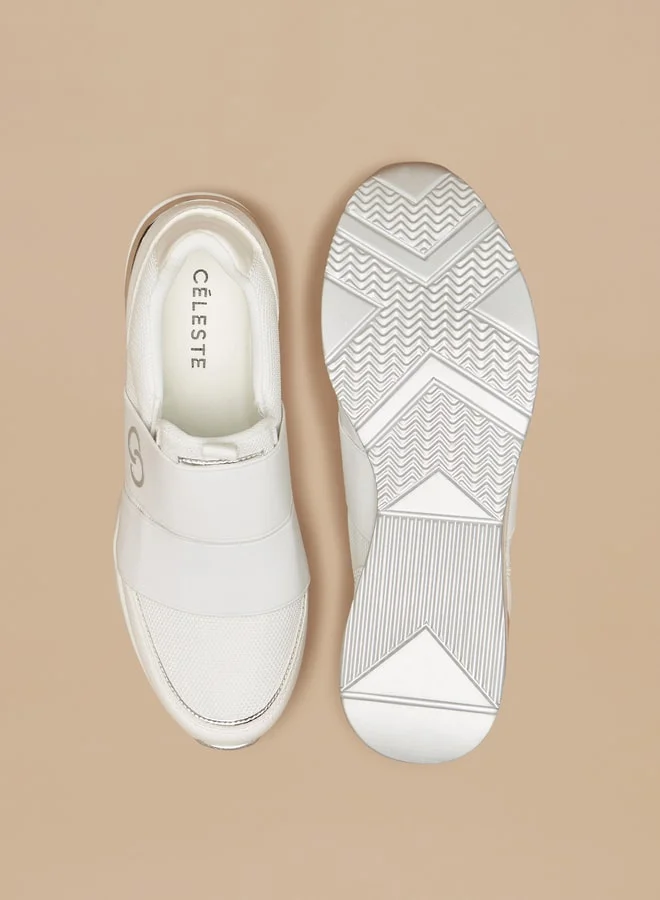 سيليست Women'S Slip-On Casual Sneakers With Wedge Heels