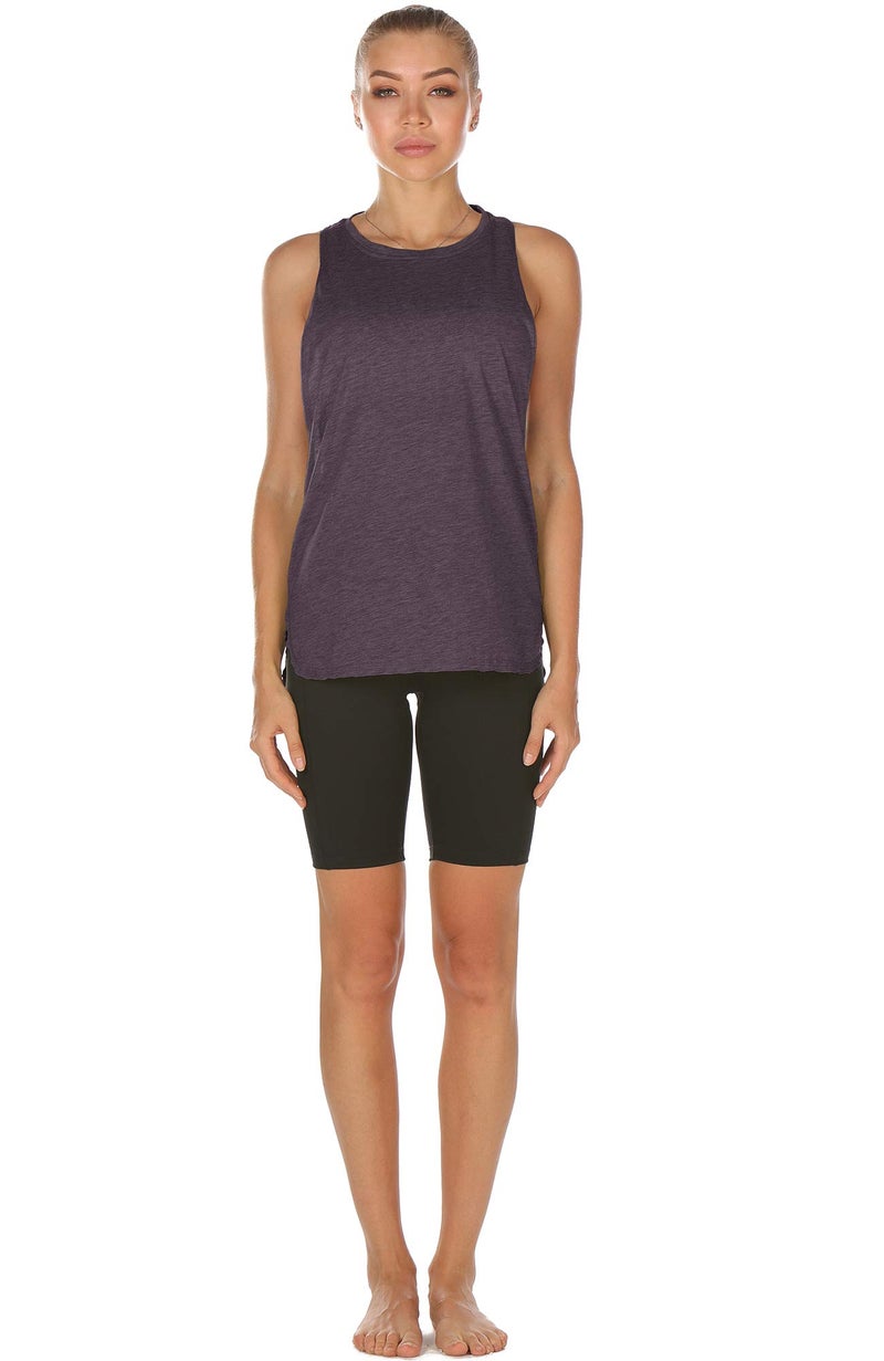 Icyzone Women's Workout Tank Tops (3-Pack) - Running, Gym, Yoga, Athletic Shirts - M (Sweet Pea/Lake Blue/Plum Purple) - Image 2