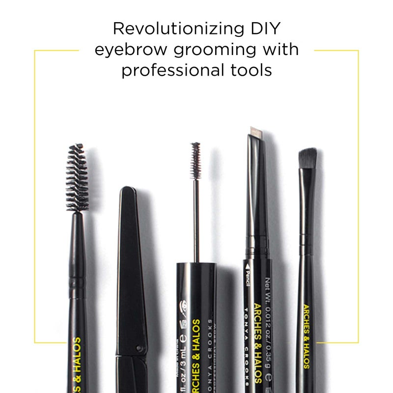 Arches & Halos Precision Brow Shaping Pencil - Dual Ended Wood Pencil - Buildable, Pigmented, Precise Brow Color - Vegan and Cruelty Free Makeup -Charcoal, 0.07 oz - Image 4