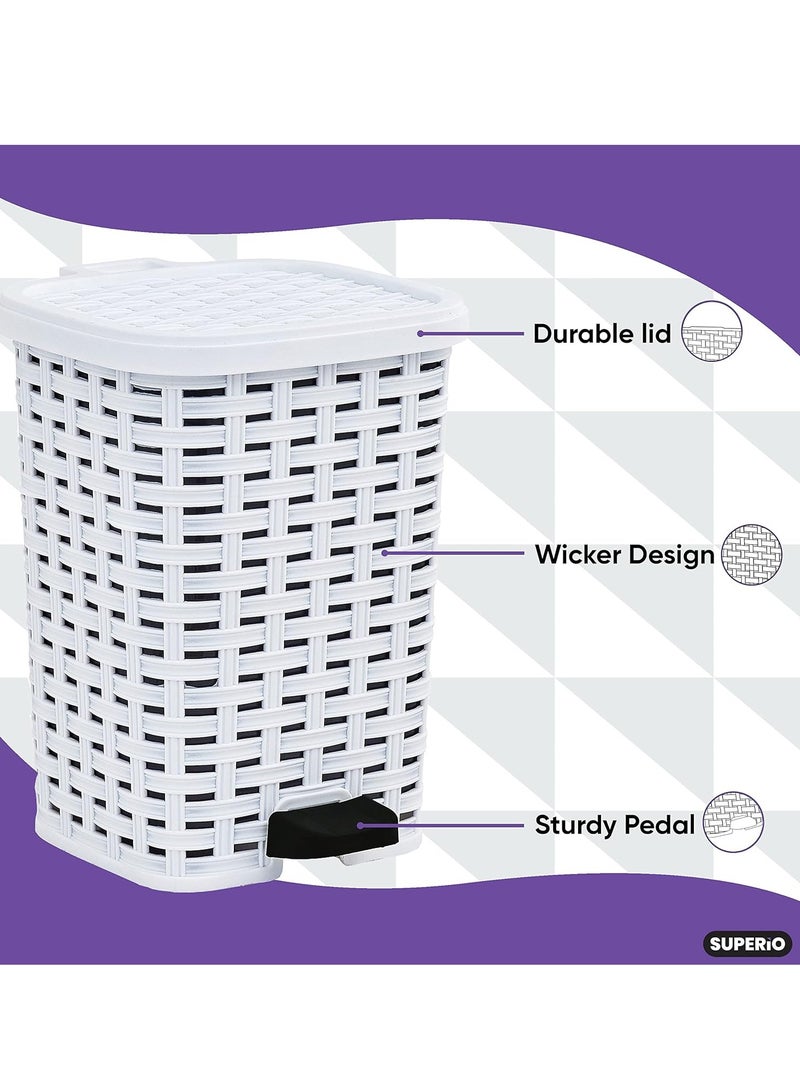 Reko Trash Bin with Foot Pedal 18L - Plastic Small Outdoor Garbage Can ( Multicolor ) - Image 5