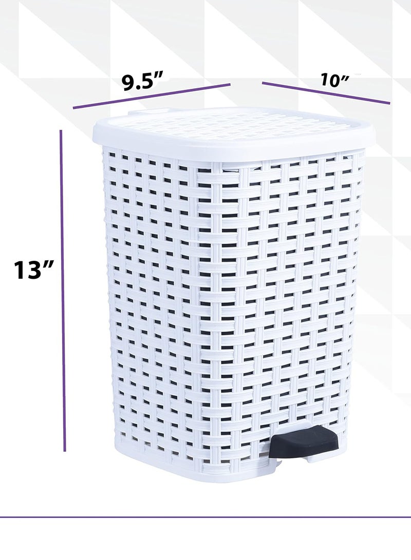 Reko Trash Bin with Foot Pedal 18L - Plastic Small Outdoor Garbage Can ( Multicolor ) - Image 2