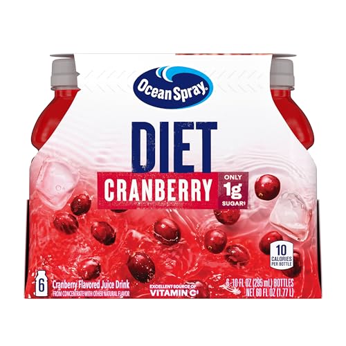 Ocean Spray Juice Drink 10 Ounce Bottle Pack of Diet Cranberry 60 Fl Oz Pack of 6 - Image 1