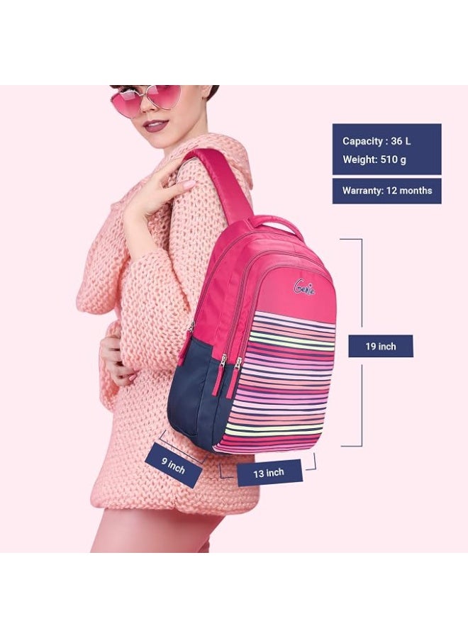 Genie Laptop Backpack for Women & Girls (36L) | Stylish Office, College & Travel Laptop Backpack | Multi-Compartment, Water Resistant - Image 4