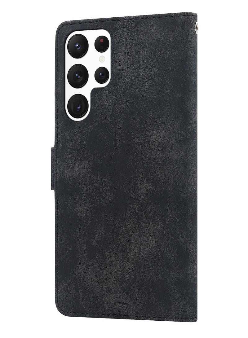 Suteni Magnetic Clasp Flip Cover Card Slots Leather Phone Case for Samsung - Image 2