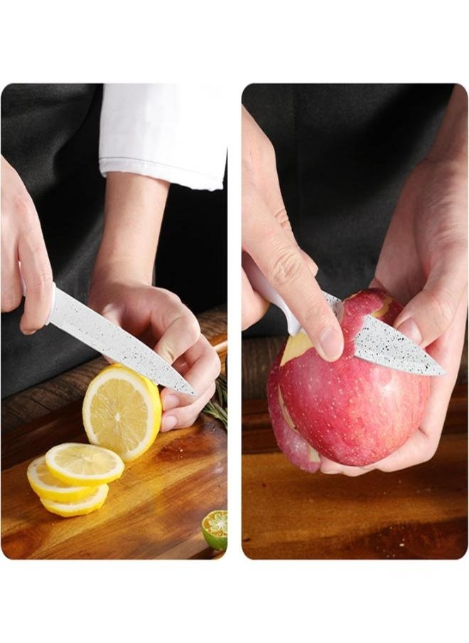 zepter - Zepter 6 Pieces Knife Set- Stainless Steel-With Strong Non-Stick Coating -Unique Design Easy-Grip Handle, Dishwasher-safe, White - Image 1