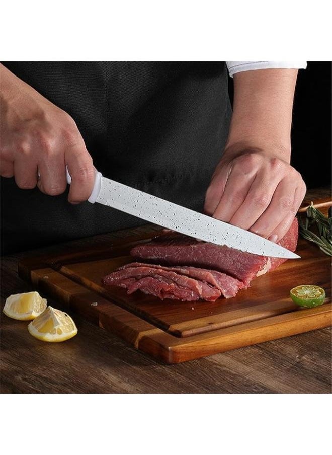 zepter - Zepter 6 Pieces Knife Set- Stainless Steel-With Strong Non-Stick Coating -Unique Design Easy-Grip Handle, Dishwasher-safe, White - Image 1