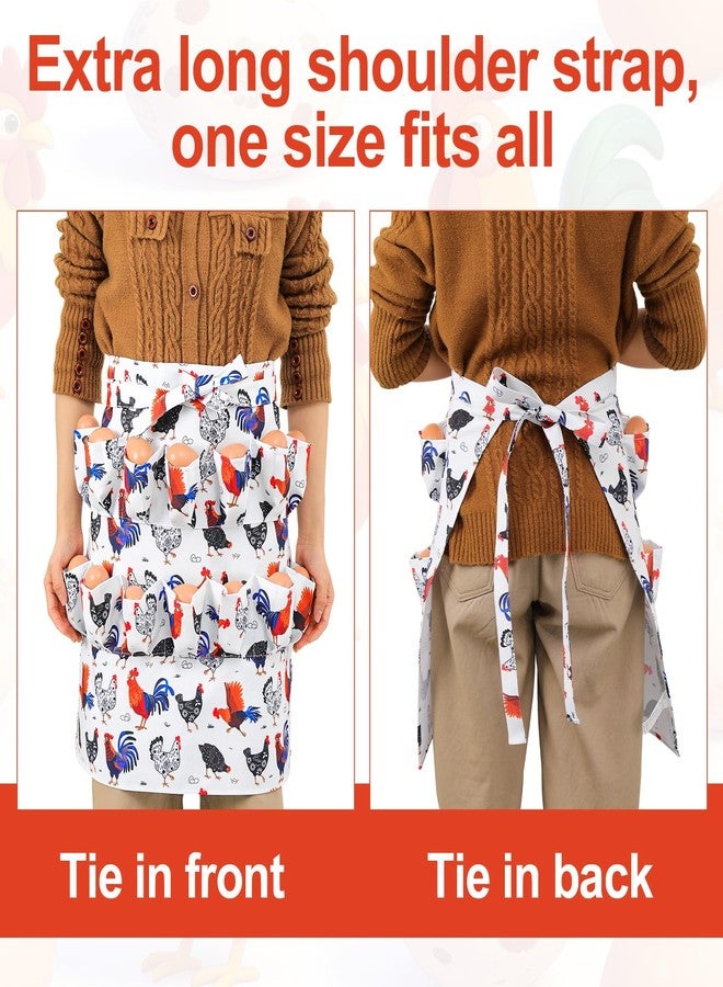 XLSXEXCL Egg Collecting Apron, 14 Pockets Egg Collecting Holding Apron and Chicken Eggs Gathering Basket with 7 Pouches for Chicken Duck Goose Eggs - Image 5