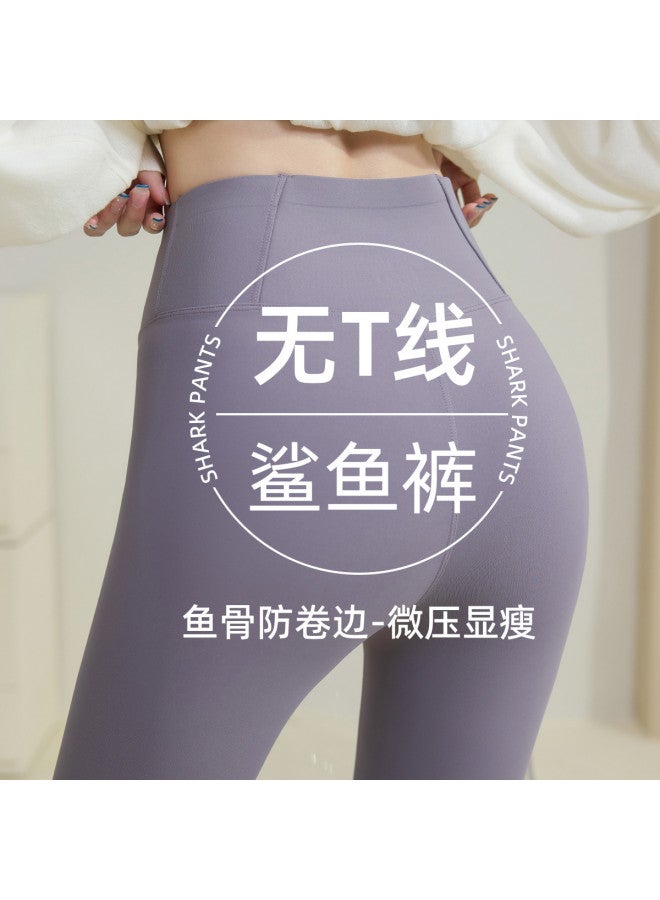 Modal 2025 New Fishbone Cloud-Feel Shark Leggings For Women, High-Waisted Tummy Control Lifting Yoga Fitness Base Layer Tight Pants - Image 4