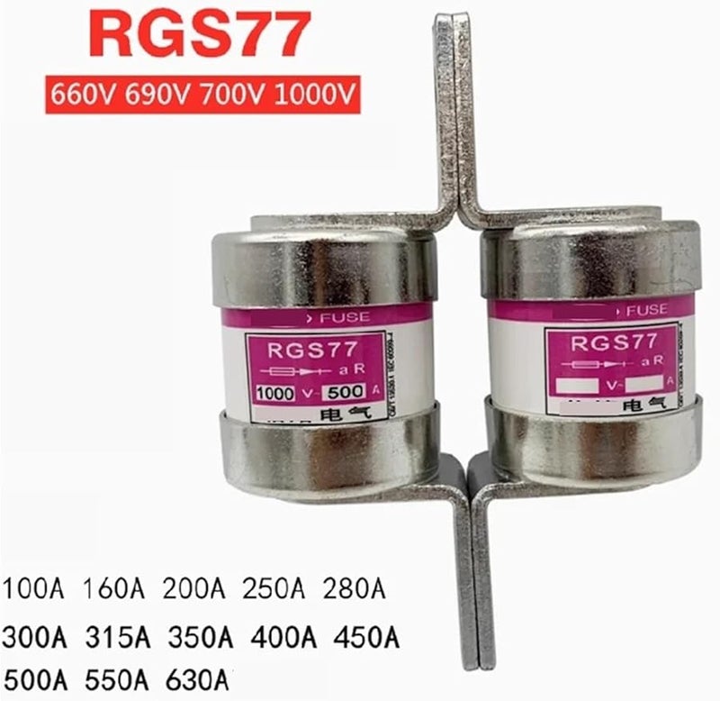 RGS77 250A Fast Fuse 660V 1000V Bolt Linked Double Body Fuses - Image 3