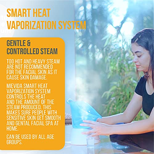 Mievida Steam Inhaler Vaporizer and Facial Steamer With Two Level Heat Setting and Temperature Control System (Pink) - Image 2