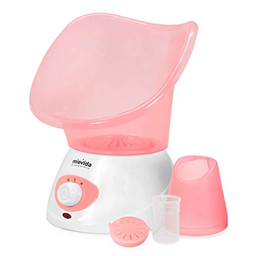 Mievida Steam Inhaler Vaporizer and Facial Steamer With Two Level Heat Setting and Temperature Control System (Pink) - Image 1