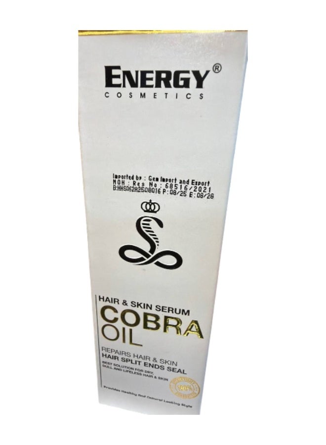 Energy Cosmetics Cobra Oil - Hair & Skin Serum - Split Ends Seal & Deep Repair Treatment - Image 1