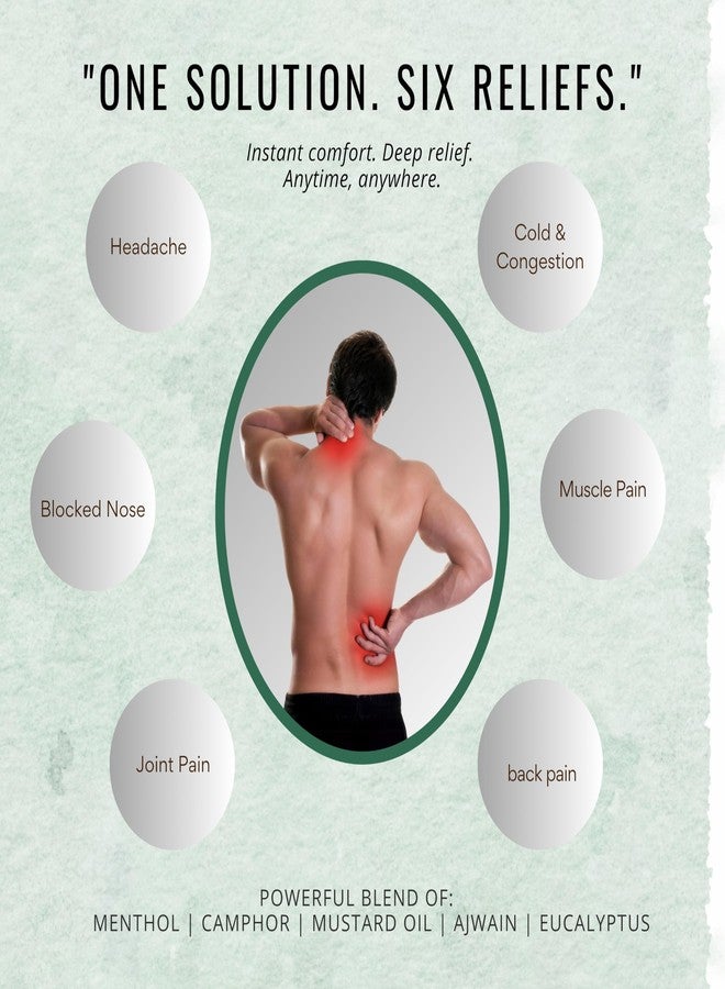 Kshupa بلسم كشوبا السائل لتخفيف الآلام | بلسم أيورفيدي للصداع والبرد وآلام الجسم الطفيفة | مزيج من الزيوت العشبية | أداة تطبيق دوارة | 10 مل × 4 (عبوة من 4 قطع) - Image 4