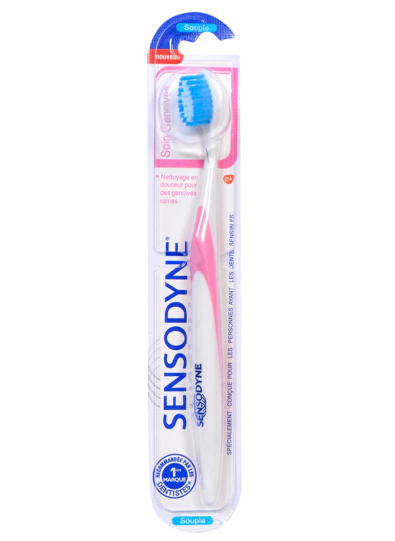 Sensodyne Soin Gencives Toothbrush, Soft , Multicolor