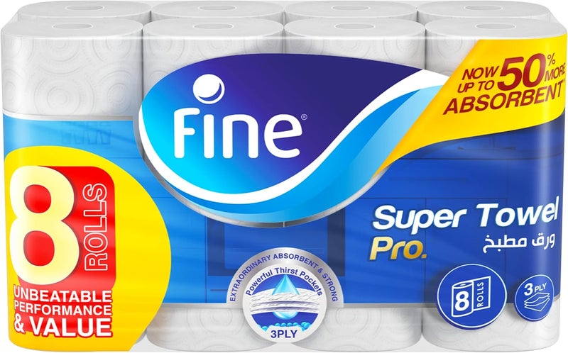 Fine Kitchen Super Towel Pro - 8 Rolls - Image 1