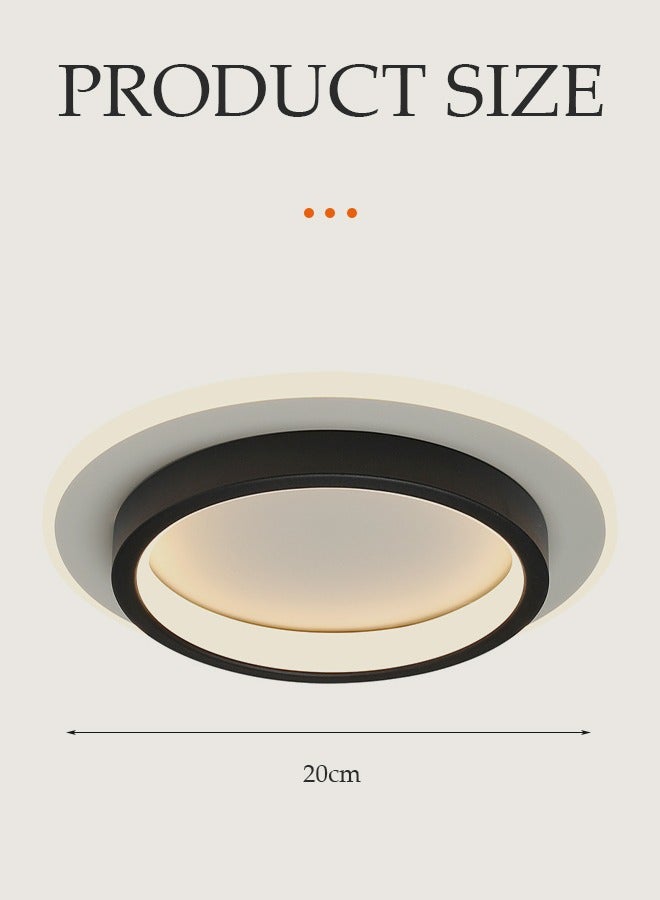 DUNISO LED ceiling light, warm circular corridor light, modern ceiling light, 10W, energy saving, easy to clean, suitable for corridors, entrances, bedrooms, kitchens, with a diameter of 20 cm - Image 2