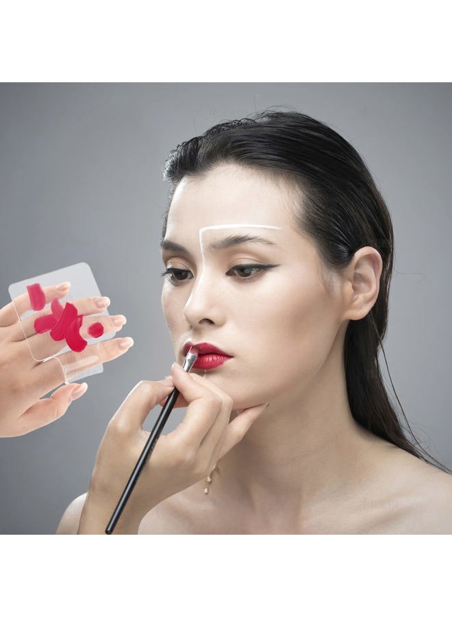 AUEAR , 3 Pack Professional Makeup Hand-held Palette Mixing Tray Clear Acrylic Nail Art Manicure or Foundation Eye Shadow Cremes Powders and Cosmetics - Image 3