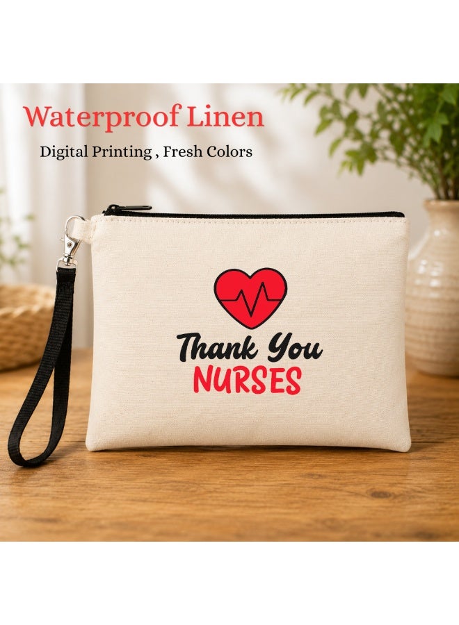 PRINTSHOP4ME Nurse Appreciation Gift-Cosmetic Bag-Multi Purpose Full Zipper Pouch With Funny Designs Print-Nursing Supplies And Practitioner Gifts-Survival Kit - Image 2