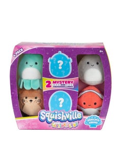 Sqm0067 Mystery Sealife Squad, Six 2 Sea Animals, Irresistibly Soft Colourful Plush, Mini Shark, Otter, And Seahorse Squishmallows