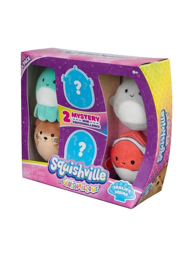 Generic - Sqm0067 Mystery Sealife Squad, Six 2 Sea Animals, Irresistibly Soft Colourful Plush, Mini Shark, Otter, And Seahorse Squishmallows - Image 1
