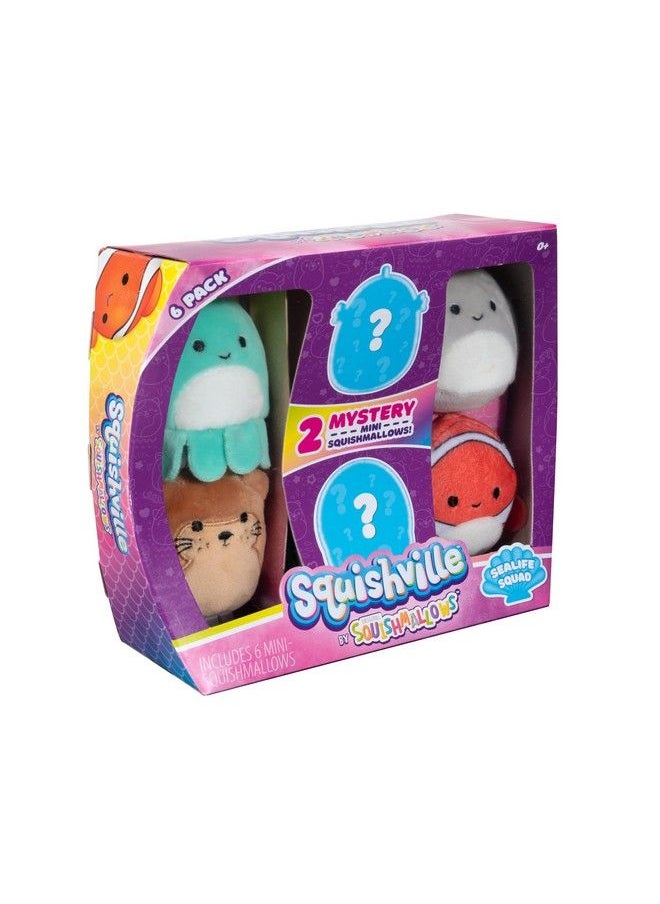 Generic - Sqm0067 Mystery Sealife Squad, Six 2 Sea Animals, Irresistibly Soft Colourful Plush, Mini Shark, Otter, And Seahorse Squishmallows - Image 1