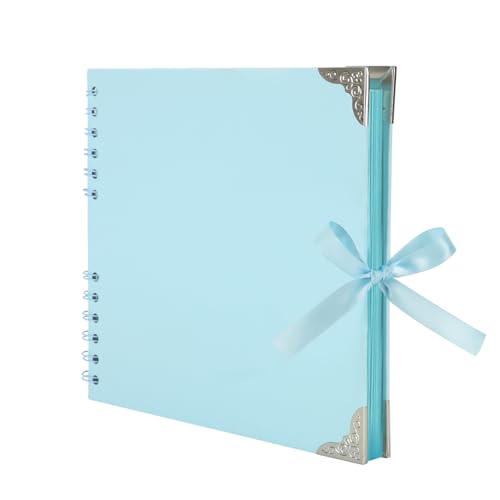 LOYAL BOOK Scrapbook (8 x 8 inch) Scrapbook Album 60 Pages Ideal for Your DIY Scrapbooking Albums Wedding and Anniversary Family Photo Album (blue) - Image 5