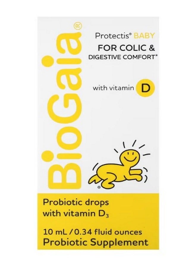 بيوجايا Protectis Baby Drops For Colic  Digestive Comfort with Vitamin D 0.34 fl oz 10 ml - Image 1