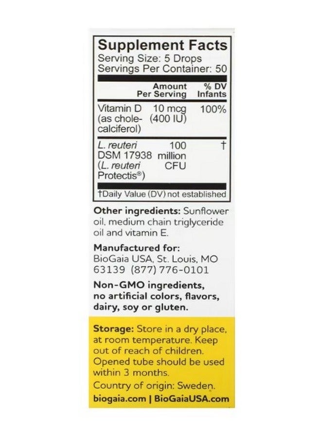 بيوجايا Protectis Baby Drops For Colic  Digestive Comfort with Vitamin D 0.34 fl oz 10 ml - Image 2