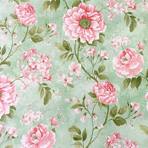 Yifely SimpleLife4U Vintage Flower Contact Paper Self-Adhesive Shelf Liner Makeup Jewelry Cabinet Decor 17.7 Inch By - Image 1