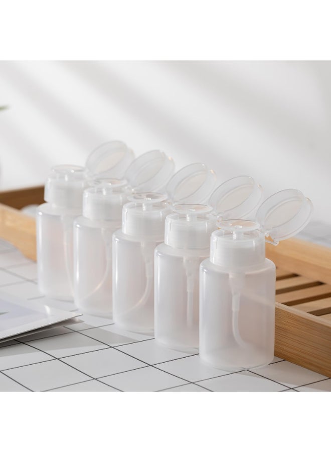 owlyee 53oz Nail Polish Remover Bottle Push Down Pump Alcohol Dispenser Empty Makeup Acetone Containers 3PCS Clear - Image 4