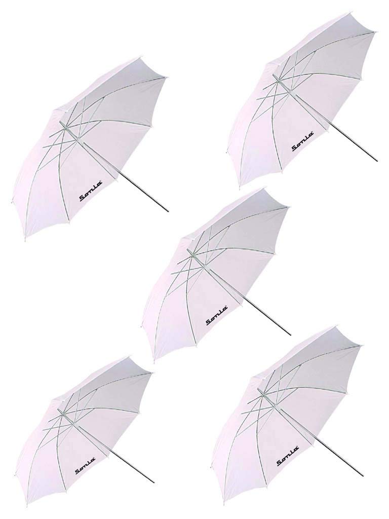 Sonia Professional White Umbrella 100cms 36 inch/91cm for Photography Studio Light Flash, Camera Flash, Video Light 5 Pcs Combo - Image 5