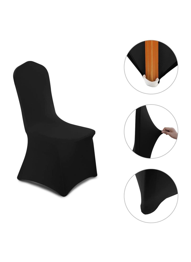 Spandex Chair Covers Universal Stretchy Fitted Chair Slipcovers Washable Protector 4pcs