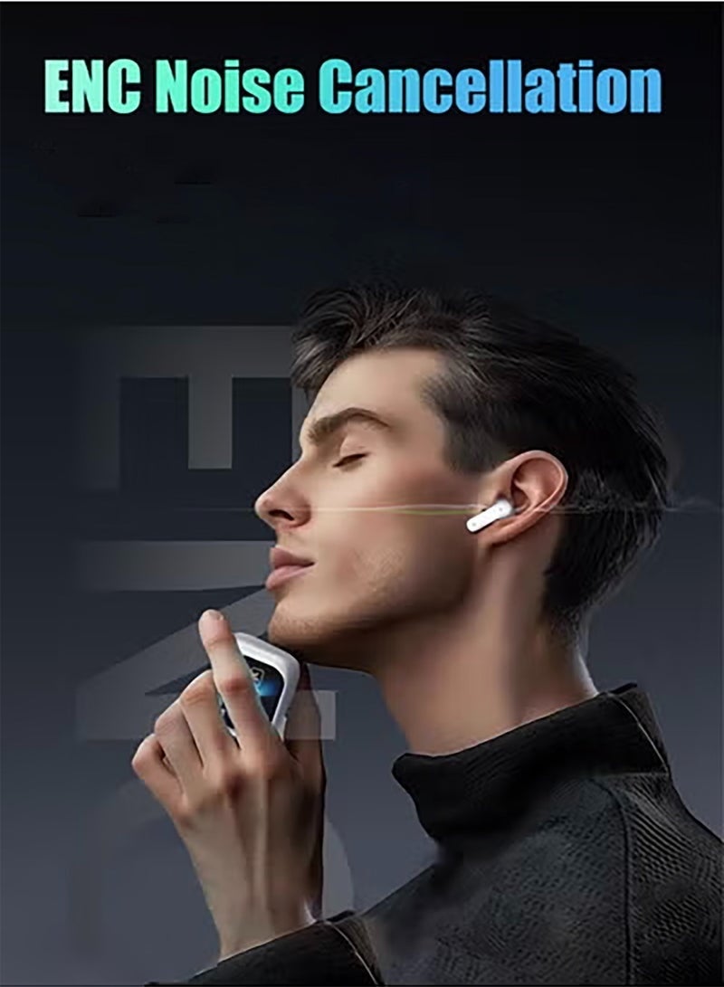 Bukela Wireless Bluetooth 5.4 Headphones Touch Screen Earbuds ENC Call Noise Cancelling In-Ear Headphones USB Charging Case Earbuds Waterproof IPX5 - Image 5