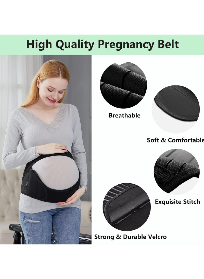 Kimaya Recommended Maternity Belt - Care Breathable Abdomen Support and Pelvic Support - Comfortable Belly Band for Pregnancy 3-in-1 Maternity Support Belt for Back Pain Relief, Premium Pregnancy Belt (Black, XXL) - Image 4