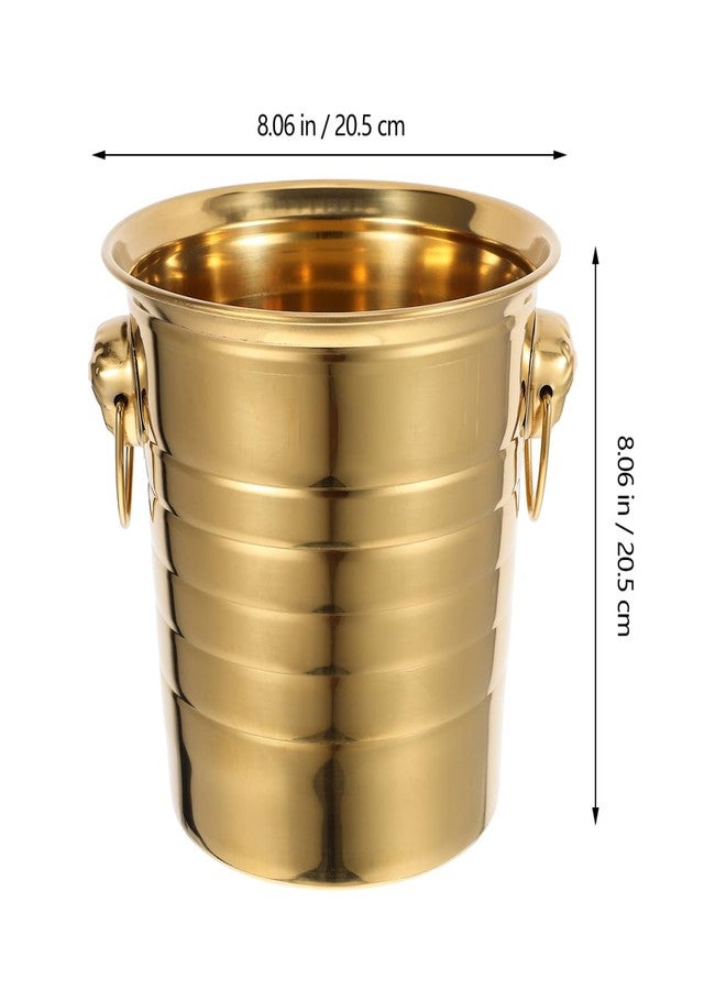 بيستويارد دلو ثلج من الفولاذ المقاوم للصدأ من بيستويارد، دلو شمبانيا بمقبض سعة 4.5 كوارت، حوض مشروبات مثالي لحانات الكوكتيل والنبيذ والبار المنزلي والحفلات - ذهبي - Image 2