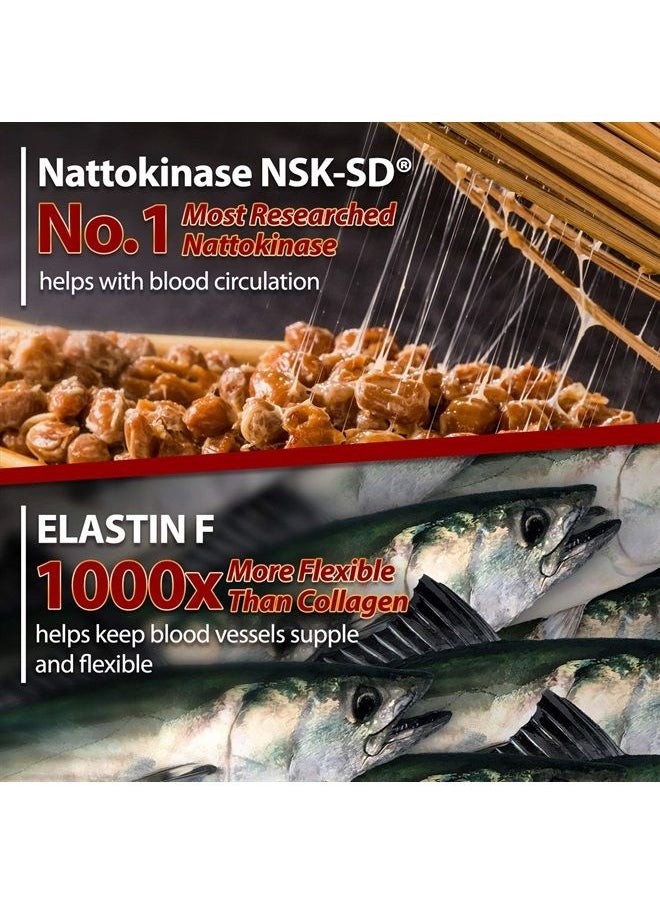 LABO Nutrition - VesseCLEAR EX: Nattokinase NSK-SD+Elastin F for Clean & Flexible Blood Vessel. Japan's Most Clinically Studied, Functional Dose - Image 1