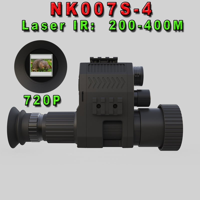 Night Vision Monocular : 720P/1080P High Clear Infrared Lens - Adjustable IR Illuminator Up To 400M Range, Photo & Video Capture for Night Reconnaissance, Camping, Wildlife Observation - Image 5