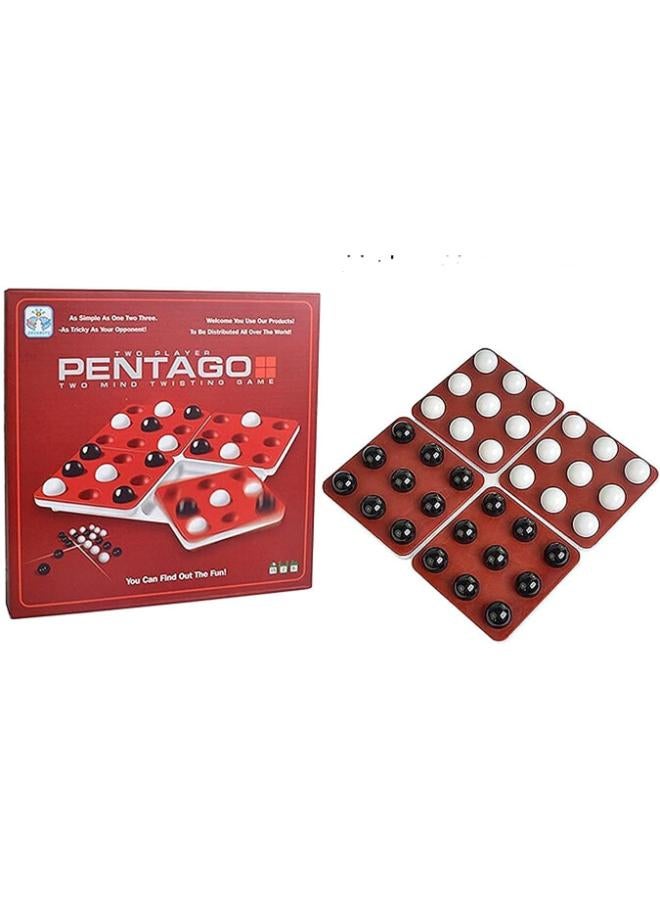 Pentago Brain Teaser Game - Multicolored Plastic Round Brain Teaser for 10+