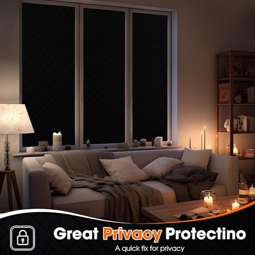 LIVECOOL Heat Control Window Film Window Tint Sun Blocking Blackout and UV Protection,one-Way Privacy Mirror Reflective Film (24 x 48 Inch, Brick Blackout) - Image 3